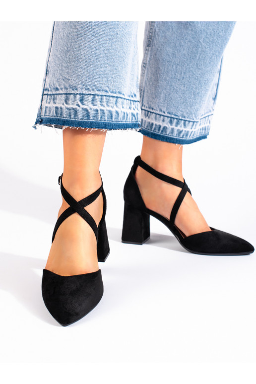 iš zomšos juodos spalvos aukštakulniai Sergio Leone