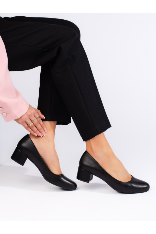 Elegantiško stiliaus juodos spalvos aukštakulniai žemu kulnu Sergio Leone Elegantiško stiliaus juodos spalvos aukštakulniai žemu kulnu Sergio Leone