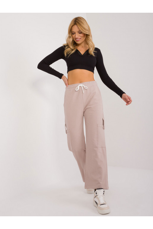 Sportinės kelnės smėlio spalvos