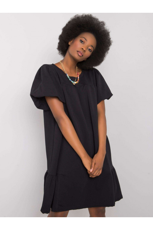 Juoda medvilninė suknelė Liliyana RUE... Juoda medvilninė suknelė Liliyana RUE...