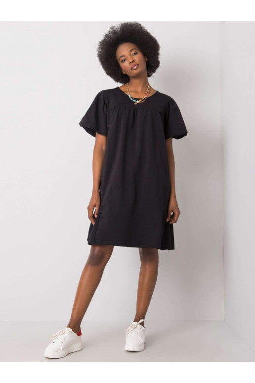 Juoda medvilninė suknelė Liliyana RUE... Juoda medvilninė suknelė Liliyana RUE...