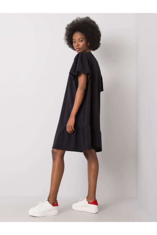 Juoda medvilninė suknelė Liliyana RUE... Juoda medvilninė suknelė Liliyana RUE...