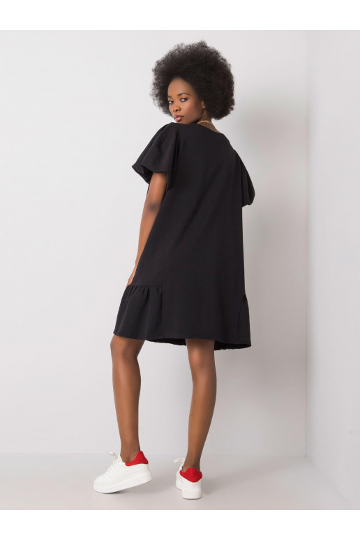 Juoda medvilninė suknelė Liliyana RUE... Juoda medvilninė suknelė Liliyana RUE...