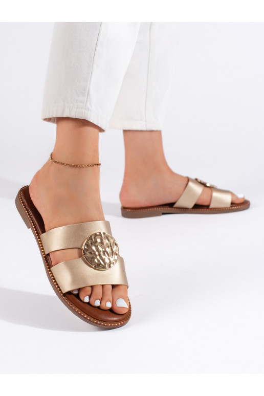 aukso spalvos  Šlepetės  