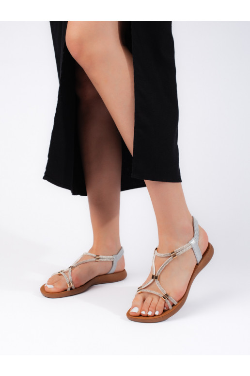 sidabro spalvos   sandalai