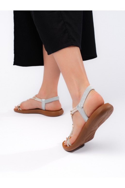 sidabro spalvos   sandalai