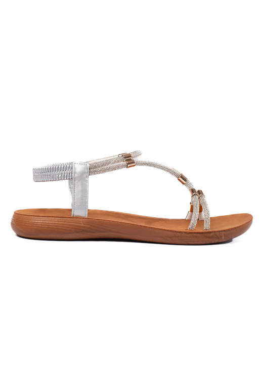 sidabro spalvos   sandalai