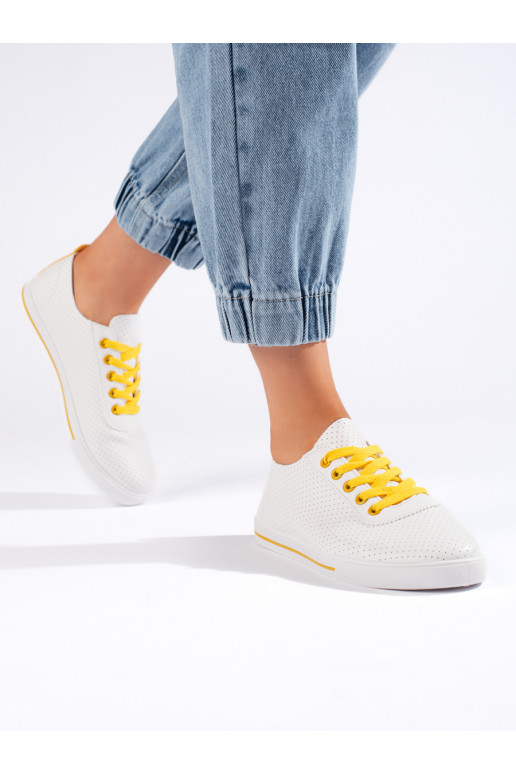 Baltos spalvos klasikinio modelio moteriški sportbačiai 