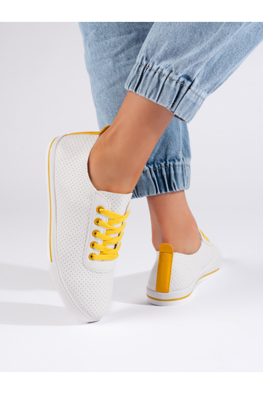 Baltos spalvos klasikinio modelio moteriški sportbačiai 