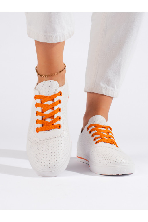 Baltos spalvos klasikinio modelio moteriški sportbačiai 