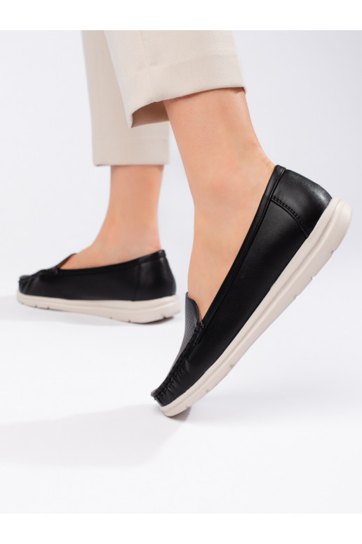 Juodos spalvos moteriški mokasinai