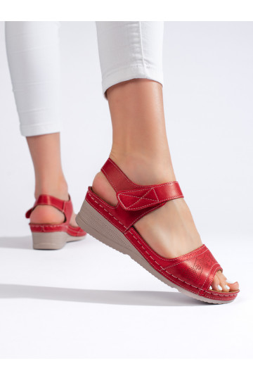 raudonos spalvos sandalai   2