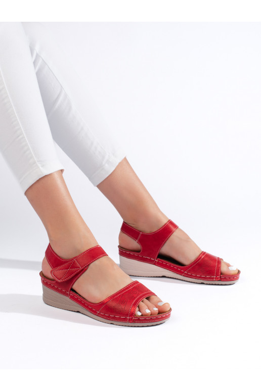 raudonos spalvos sandalai   raudonos spalvos sandalai