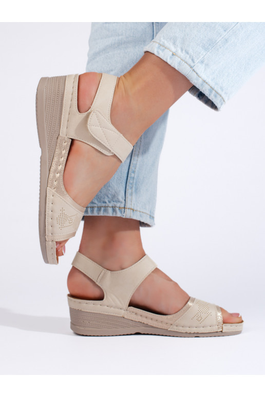 smėlio spalvos sandalai  