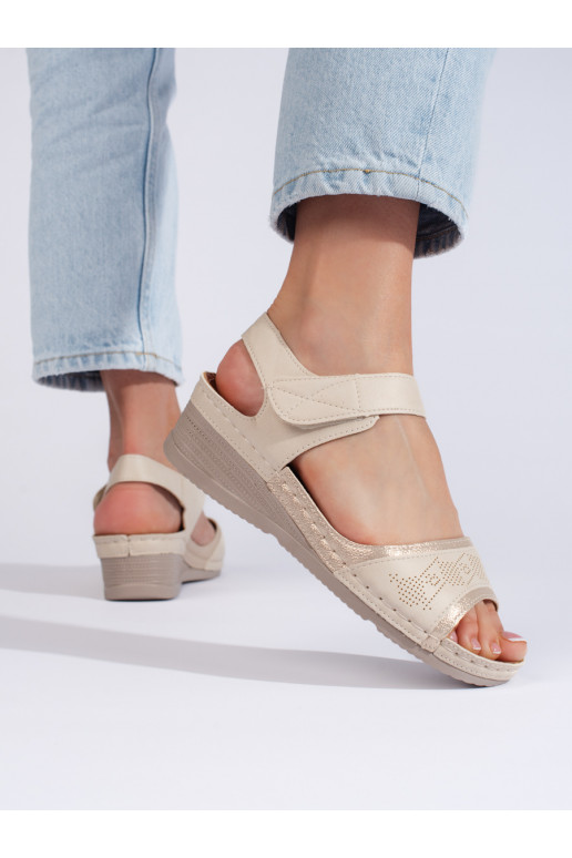 smėlio spalvos sandalai  