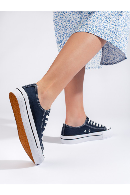 tamsiai mėlynos spalvos Moteriški batai