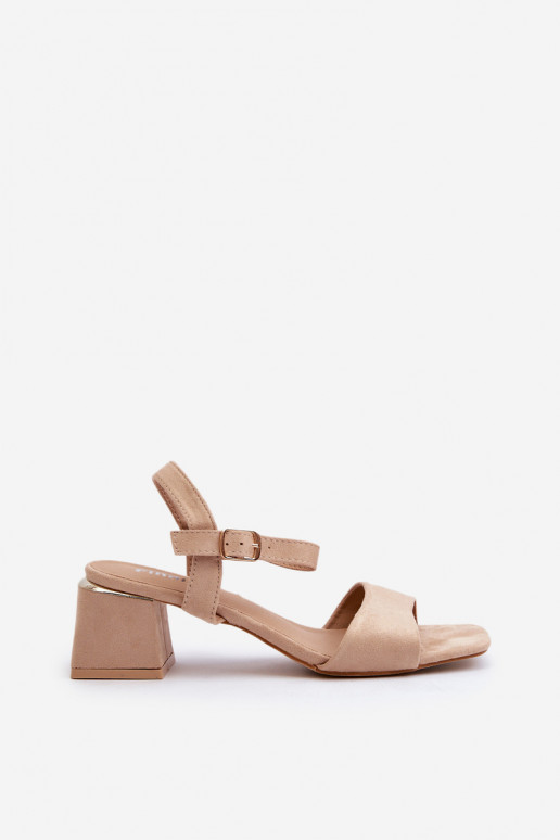 Moteriškos basutės iš zomšos smėlio...