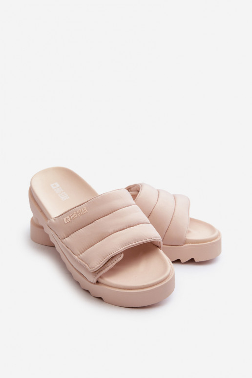 Šlepetės su platforma Big Star smėlio...