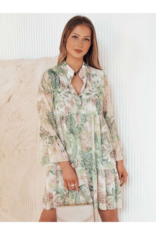 Suknelė su raštais žalios spalvos PRINSA Suknelė su raštais žalios spalvos PRINSA