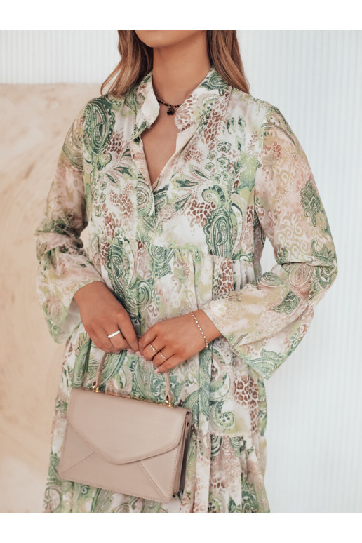 Suknelė su raštais žalios spalvos PRINSA Suknelė su raštais žalios spalvos PRINSA