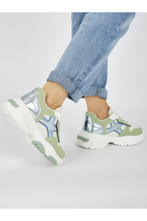 Moteriški laisvalaikio batai žalios spalvos