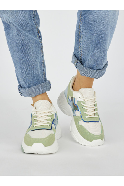 Moteriški laisvalaikio batai žalios spalvos