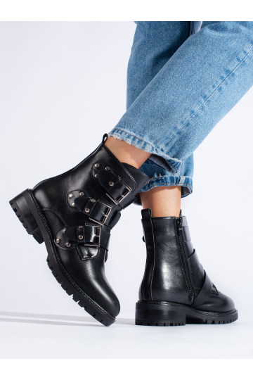 pašiltinti juodos spalvos aulinukai su sagtimis 2