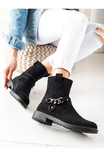 moteriški aulinukai iš zomšos juodos spalvos 2