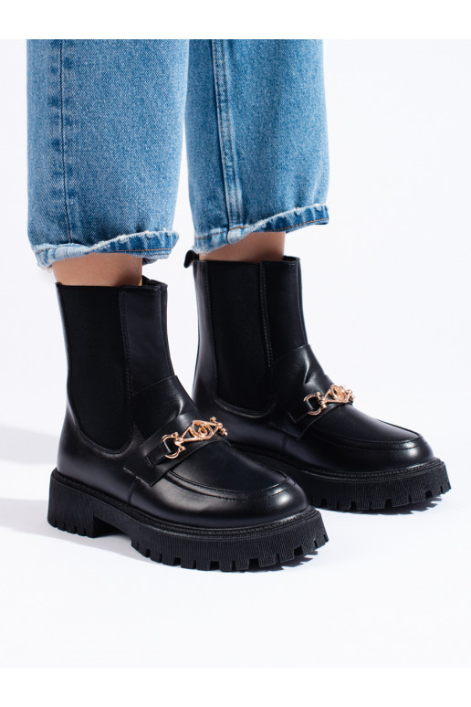 Įsispiriamo modelio auliniai batai su platforma  juodos spalvos