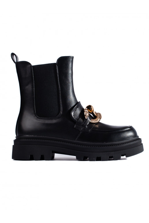 Moteriški aulinukai su platforma su dekoratyvine grandinėle