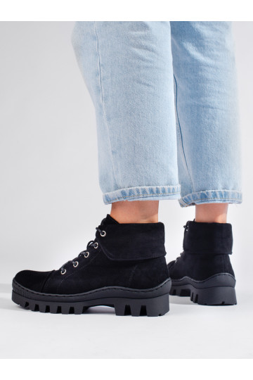 Juodos spalvos Moteriški batai S.Barski 2