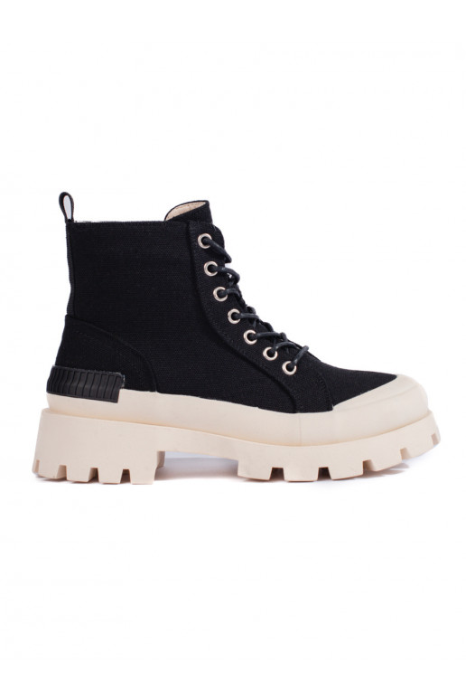 aulinukai su platforma  S.Barski juodos spalvos