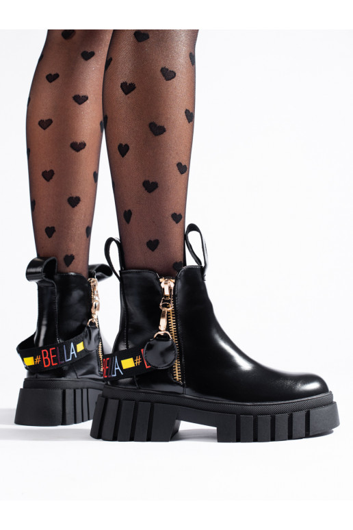 Juodos spalvos auliniai batai su platforma