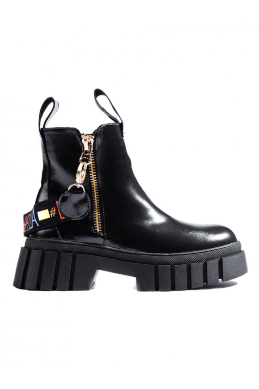 Juodos spalvos auliniai batai su platforma