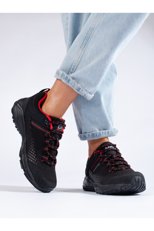Trekingo batai su masyviu kulnu DK juodos raudonos spalvos