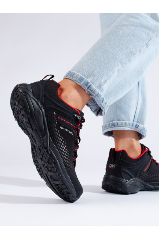 Trekingo batai su masyviu kulnu DK juodos raudonos spalvos