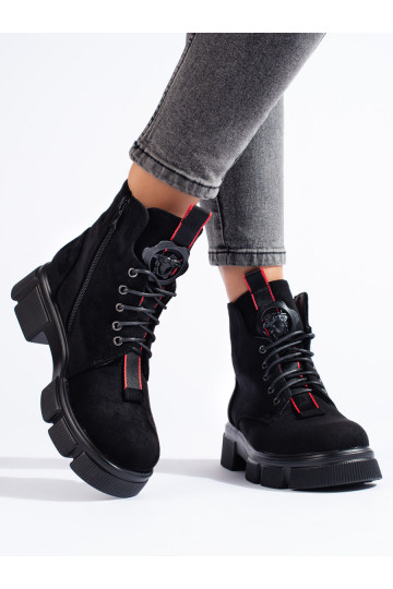 Moteriški aulinukai su raištukais iš zomšos  2