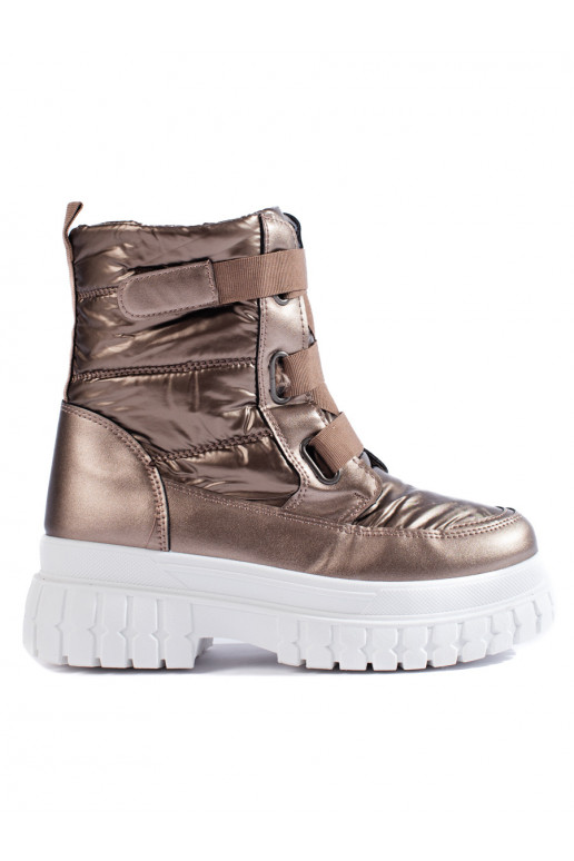 Moteriški sniego batai  rudos spalvos