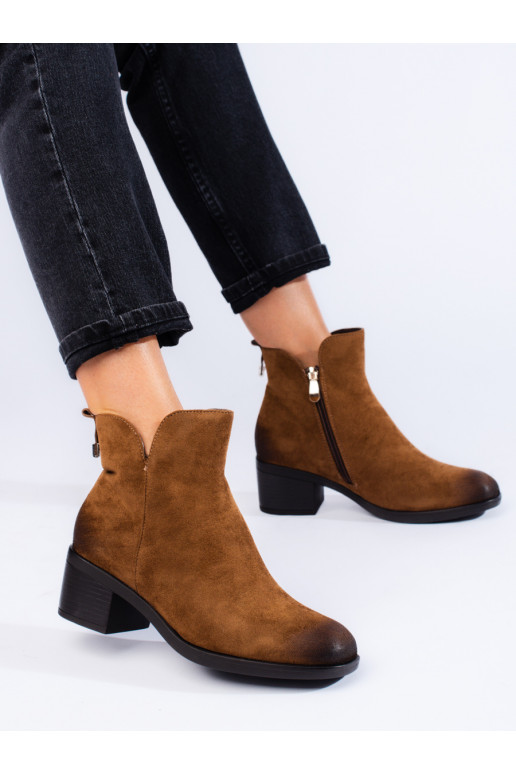 rudos spalvos moteriški batai žemu kulnu Vinceza rudos spalvos moteriški batai žemu kulnu Vinceza
