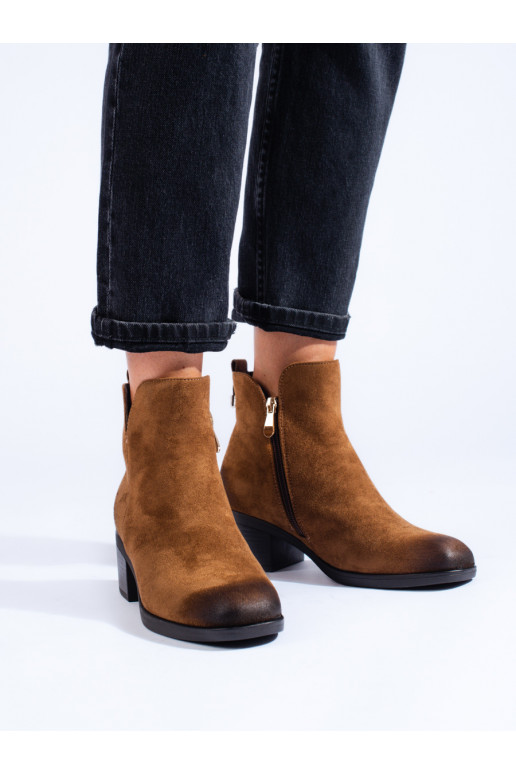 rudos spalvos moteriški batai žemu kulnu Vinceza rudos spalvos moteriški batai žemu kulnu Vinceza