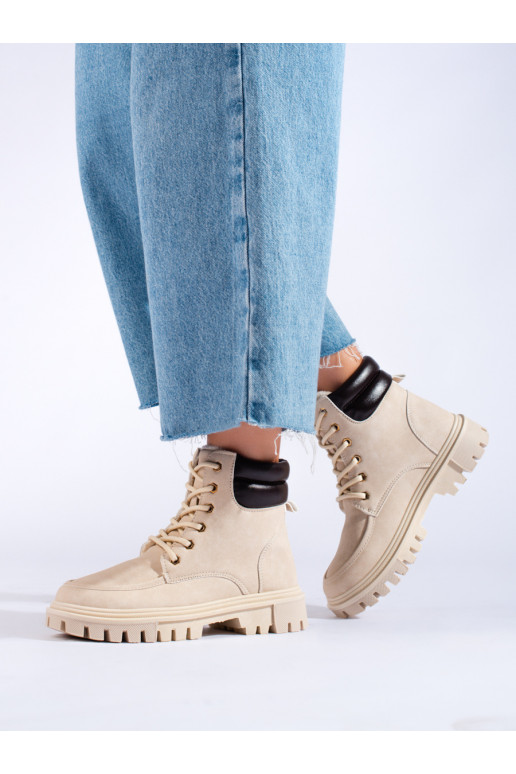 smėlio spalvos aulinukai