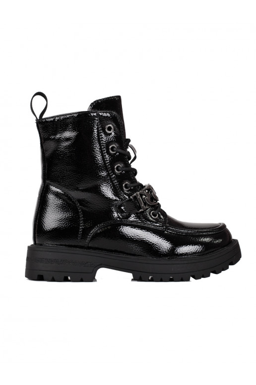 Juodos spalvos su raištukais batai 