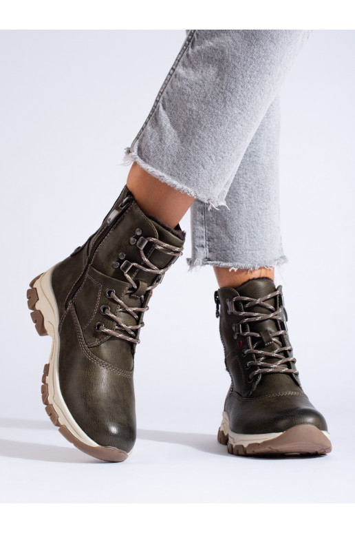 su raišteliais aulinukai su dekoratyviniu užtrauktuku  khaki su raišteliais aulinukai su dekoratyviniu užtrauktuku  khaki