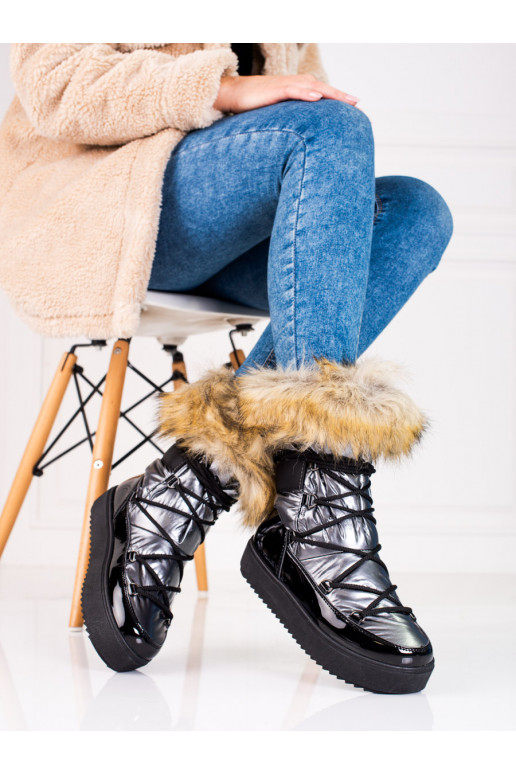 sniego batai su platforma  su kailiuku 