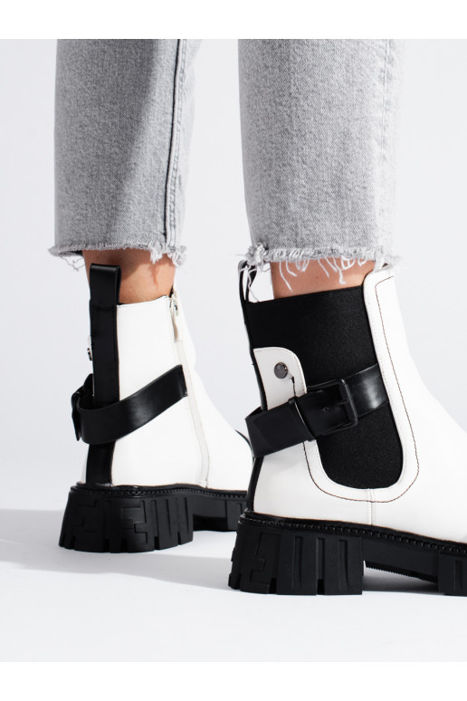 baltos spalvos Moteriški batai su platforma baltos spalvos Moteriški batai su platforma