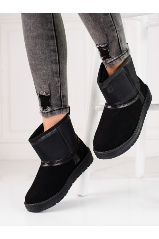 Juodos spalvos iš zomšos Moteriški sniego batai  BIG STAR KK274614