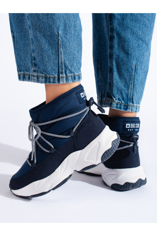 tamsiai mėlynos spalvos Moteriški sniego batai BIG STAR KK274273