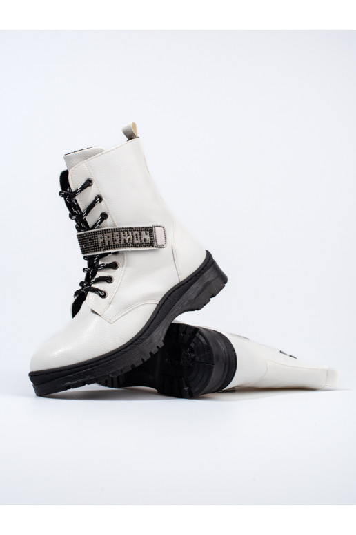 Aulinukai  Potocki su kristaliukais baltos spalvos