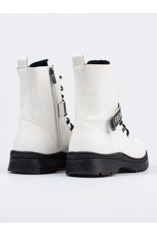 Aulinukai  Potocki su kristaliukais baltos spalvos