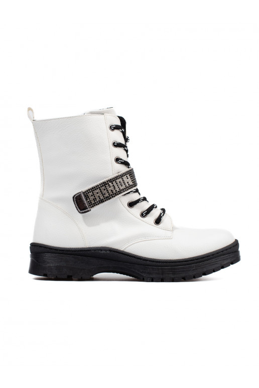 Aulinukai  Potocki su kristaliukais baltos spalvos